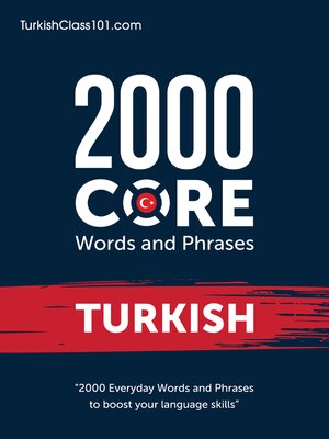 cover image of 2000 Core Words and Phrases: Turkish